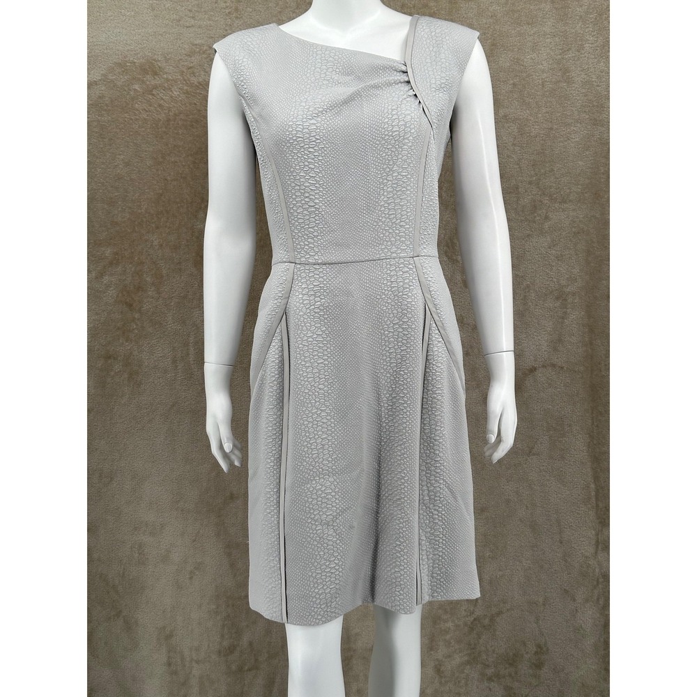 Antonio Melani‎ Dress Womens 8 Gray Textured Sleeveless Cocktail Sheath Career